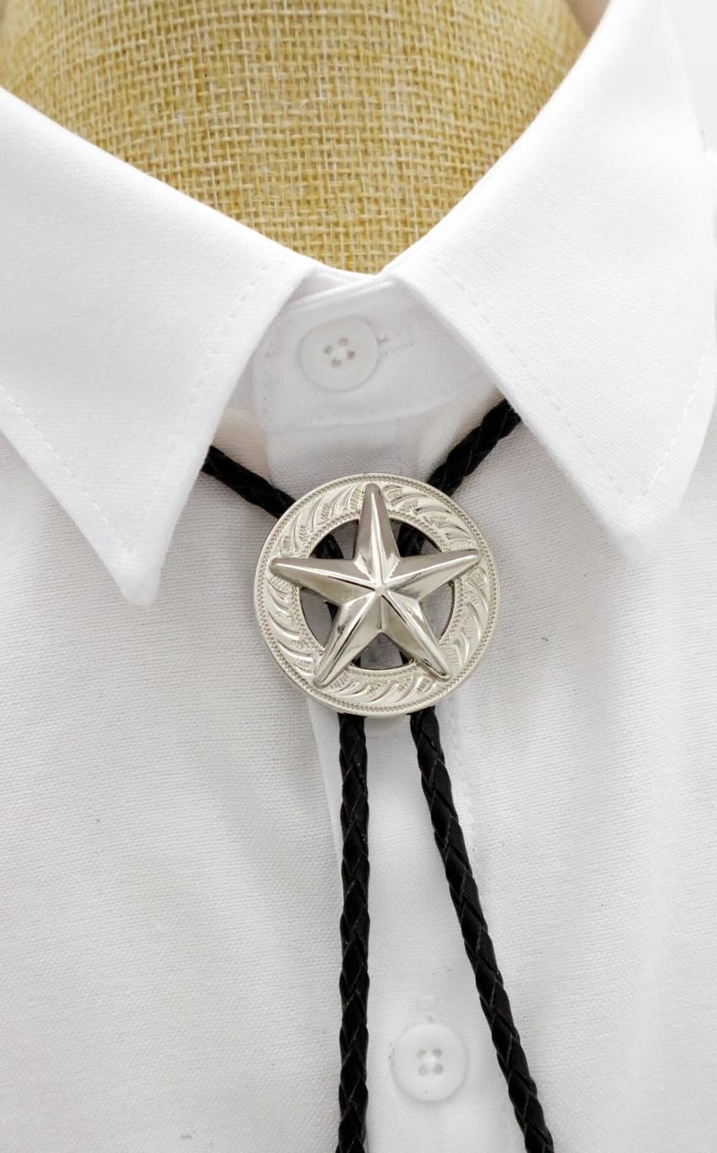 KECOL Adult Mens Long Star Texas Western Bolo Tie Necktie Necklace - Image 4